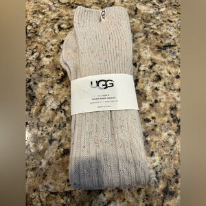 UGG Women's Speckled Cream Thigh High Socks